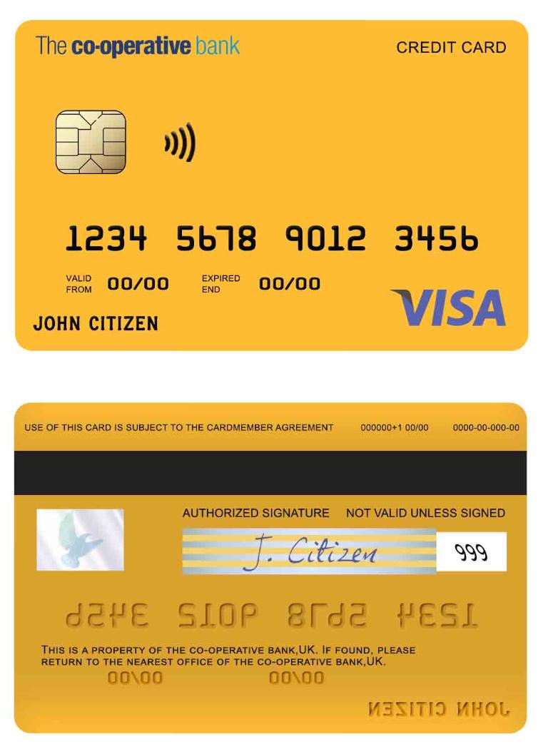 UK The co-operative bank visa card